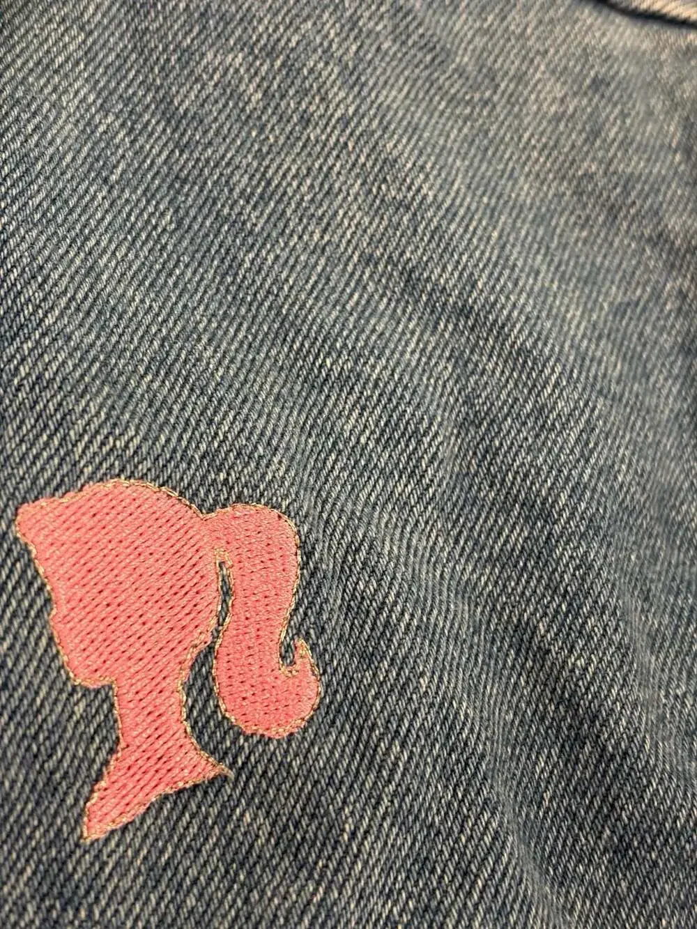 Vintage 1997 Mattel Barbie Embroidered Denim Jacket Girls